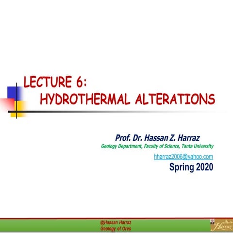Hydrothermal alterations