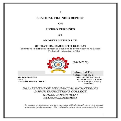 Hydro turbines(datas)