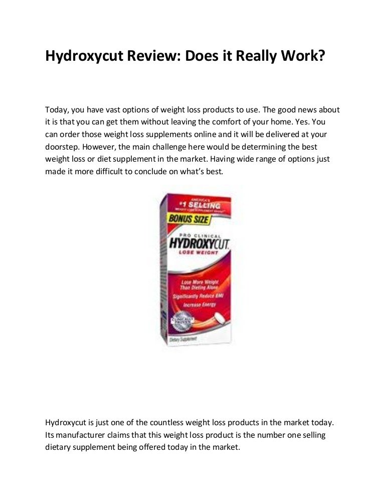 Hydroxycut review Does it Really work