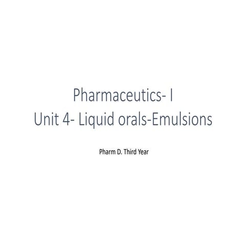 theory of emulsions, their description, instability