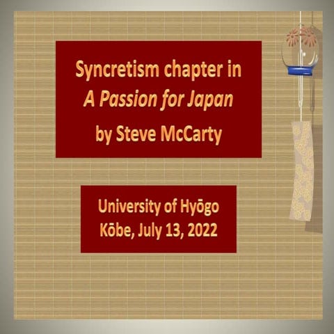 Syncretism chapter in A Passion for Japan