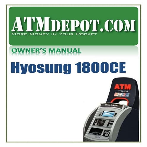 Hyosung 1800 ce-atm-machine-owners-manual