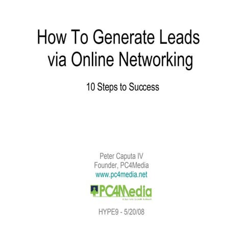 Lead Generation from Online Networking