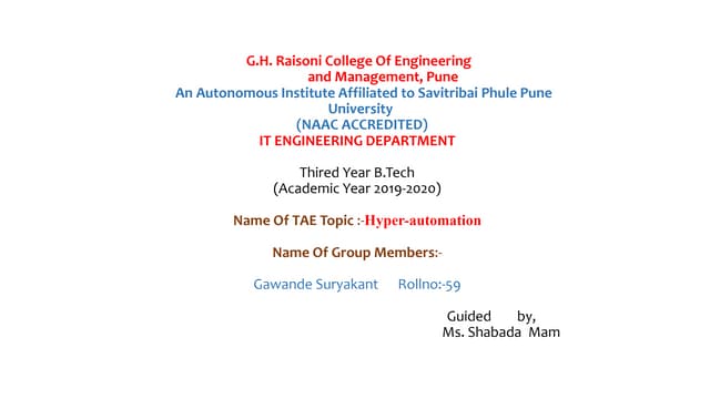 Hyper automation