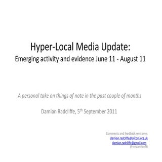 Hyper Local update: 20 key developm...