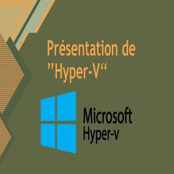 Présentation d'Hyper-V ( Hyperviseur de Microsoft )