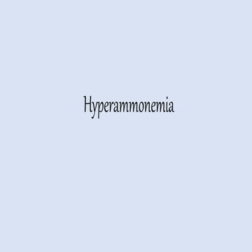 Hyperammonemia