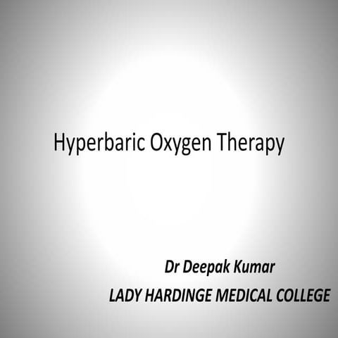 Hyperbaric oxygen ppt | PPTX