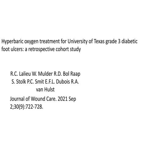 Hyperbaric oxygen therapy for wound management | PPTX