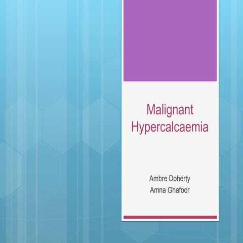 Hypercalcaemia in Malignancy