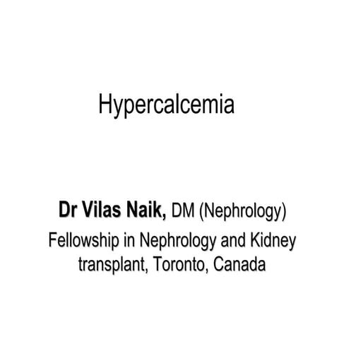 Hypercalcemia