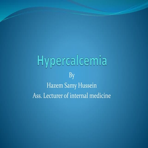Hypercalcemia