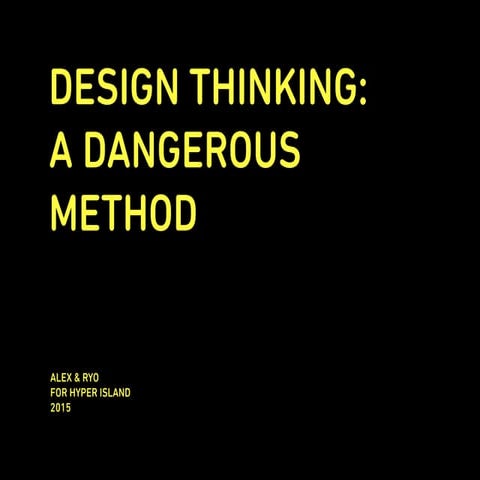 Design Thinking Workshop for Hyper Island