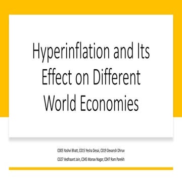 Hyperinflation and its effect on different world economies