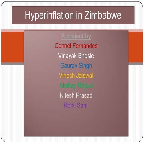 Hyperinflation in zimbabwe part 1