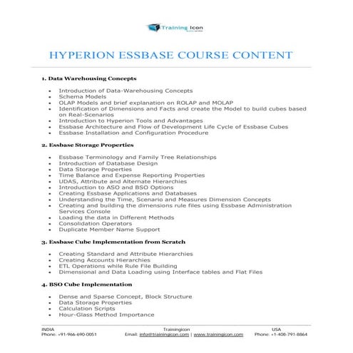 HYPERION ONLINE TRAINING