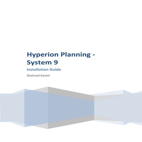 Hyperion Planning   System 9 Installation Guide