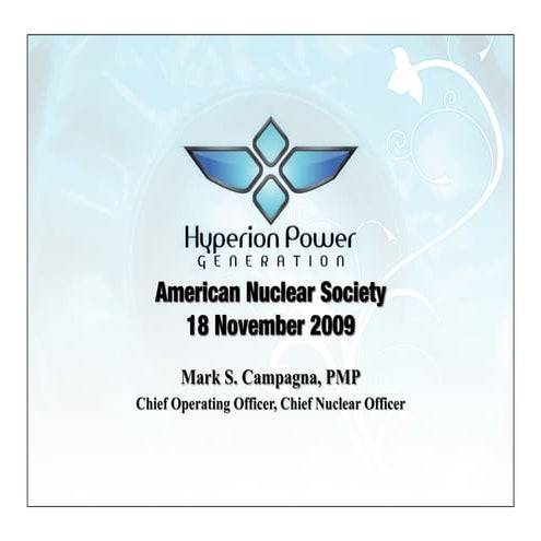 Hyperion Power Ans 18 Nov09