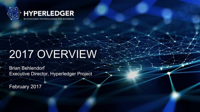 Hyperledger Overview Feb 2017