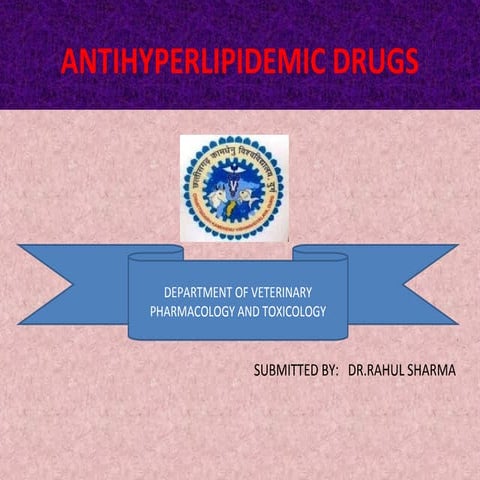 Antihyperlipidemic drugs rahul sharma
