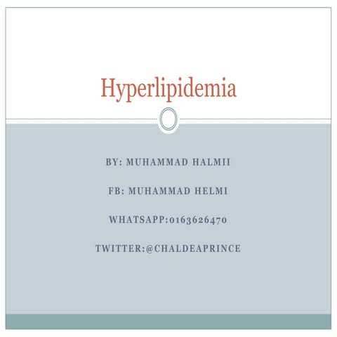 Hyperlipidimea