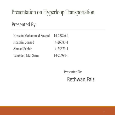 Hyperloop presentation