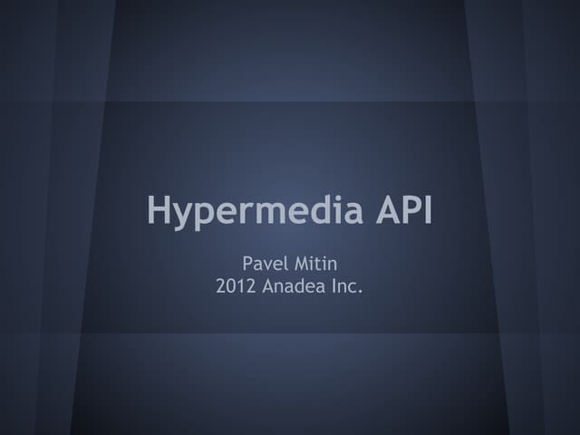 Hypermedia api (HATEOAS)