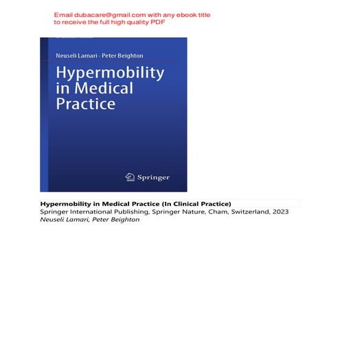 Hypermobility in Medical Practice Neuseli Lamari | PDF