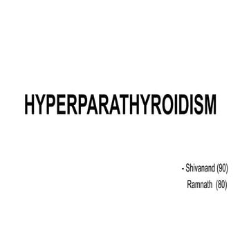 hyperparathyroidism definition and so on | PPTX