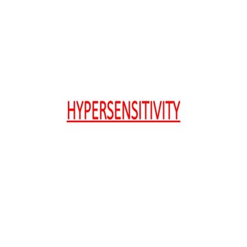 Hypersensitivity | PPTX