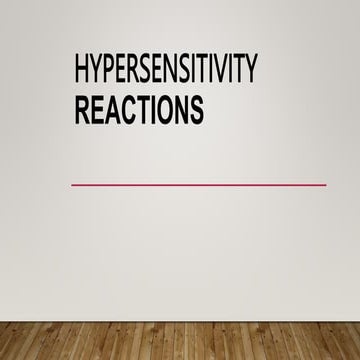 HYPERSENSITIVITY REACTIONS path and micropptx