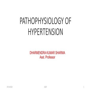 HYPERTENSION-PATHOPHYSIOLOGY.pptx pharm d | PPTX