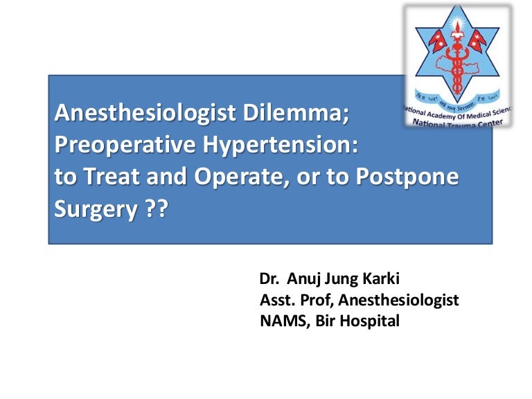 Hypertension and Anesthesia