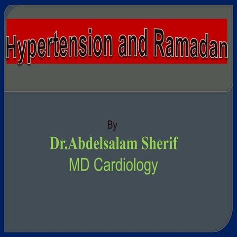 Hypertension and ramadan