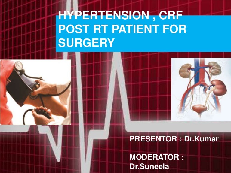 Hypertension , crf post renal transplant patient for surgery