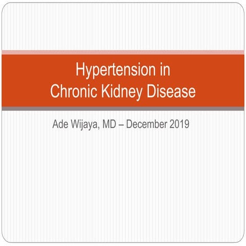 Hypertension in Chronic Kidney Disease