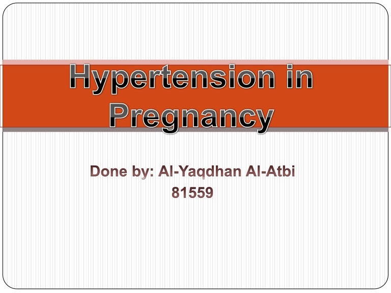 Hypertension In Pregnancy
