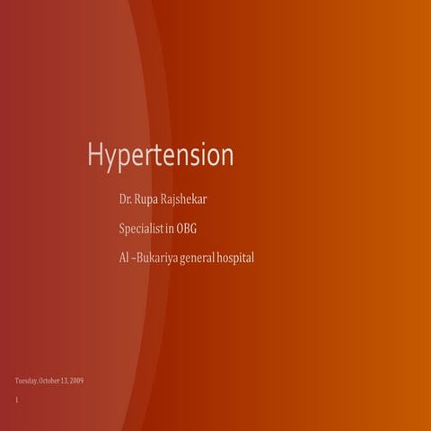 Hypertension in pregnancy