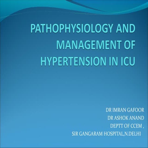 Hypertension in icu ppt