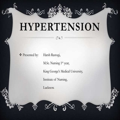HYPERTENSION IN COMMUNITY HEALTH NURSING