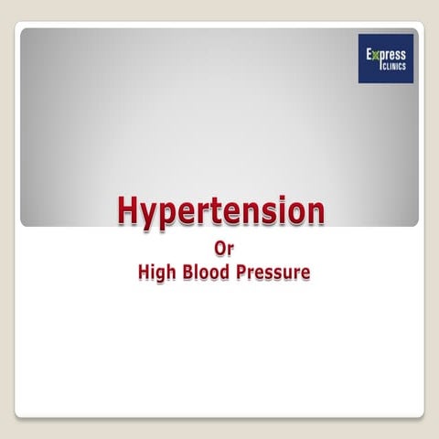 Hypertension - Causes Symptoms Diagnosis and Treatment