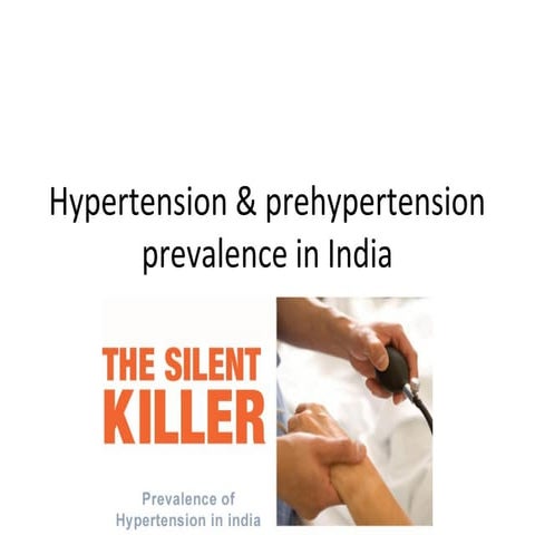 Hypertension & prehypertension prevalence in india