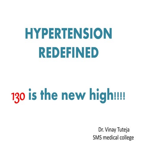 Hypertension redefined
