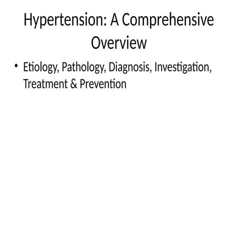 Hypertension Slides Pptx