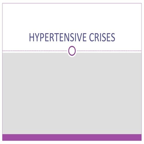 Hypertensive Crises