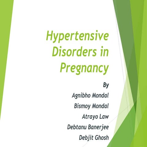 Hypertensive disorders in pregnancy