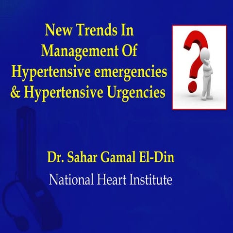 Hypertensive emergenciec & urgencies