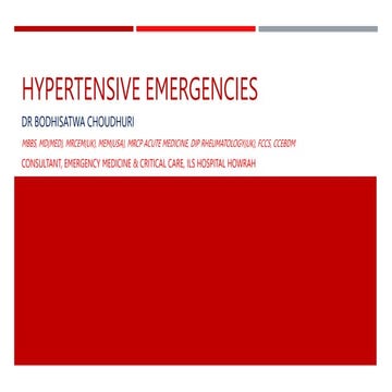 "Hypertensive Emergencies: Urgent Management and Treatment Protocols" - by Dr...