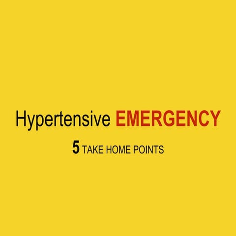 Hypertensive Emergency