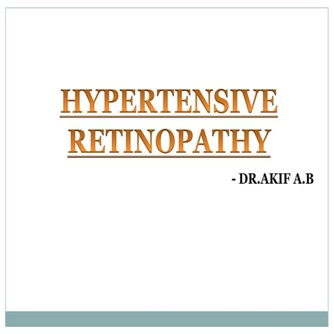 Hypertensive retinopathy and diabetic retinopathy